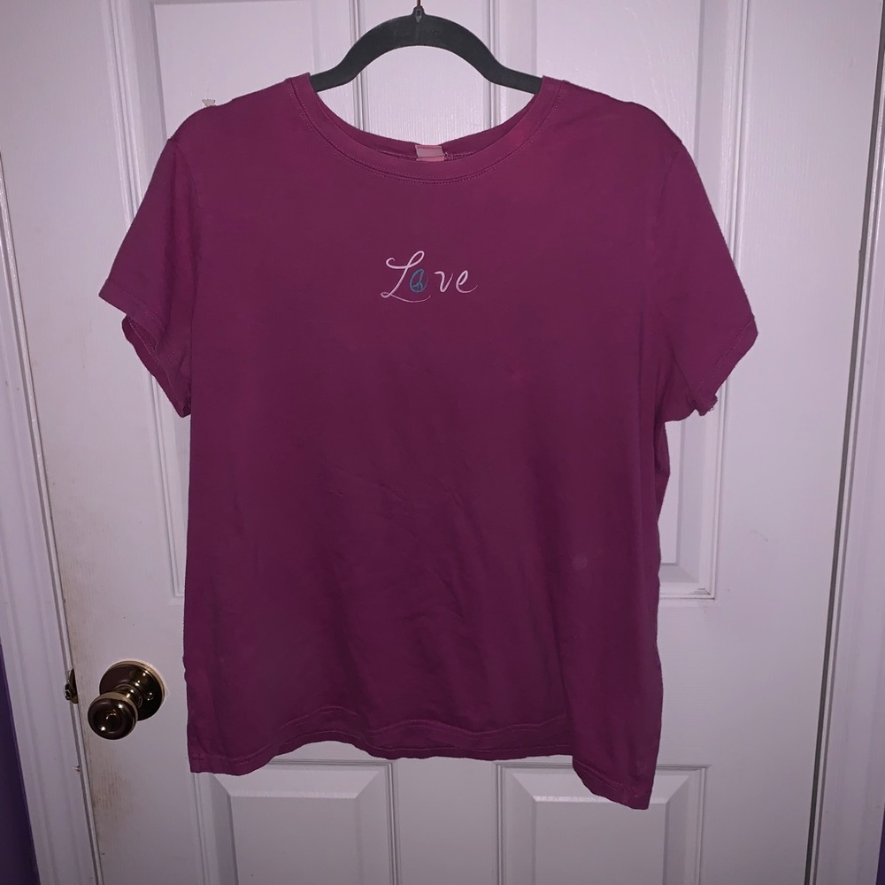 Pink Short Sleeve Tee with Graphic Design